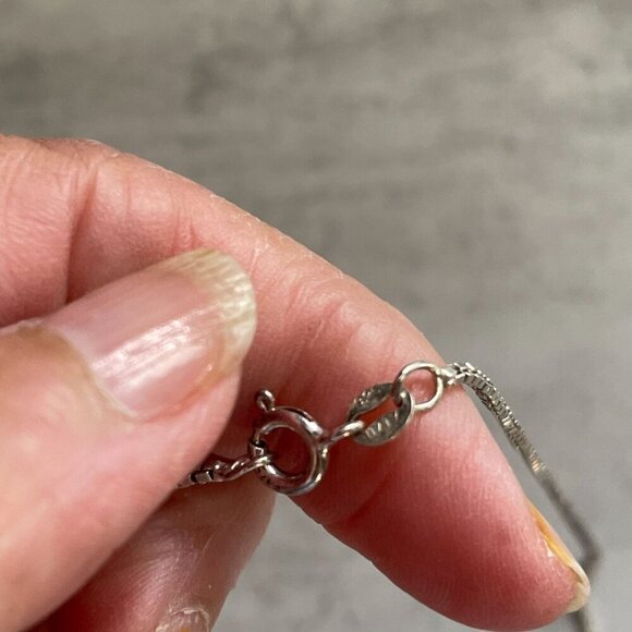 Cabochon Polished Amazonite Sterling Silver Pendant Necklace Box Chain 10" Drop - Picture 7 of 7